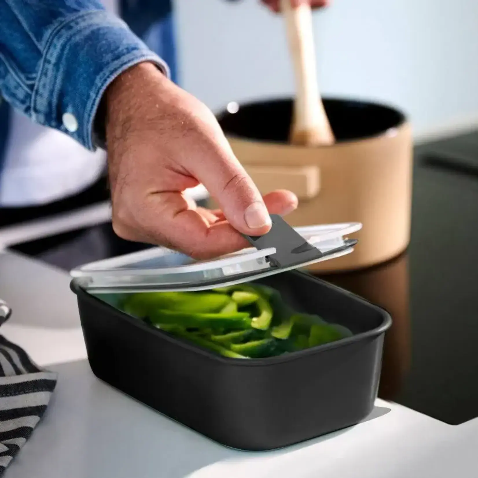 MEPAL MEPAL EasyClip 2.0 Rectangular Box 1000mL - Nordic Black