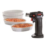 GEFU GEFU Carmello Creme Brulee s/5 Bruner + 4 Porcelain Dishes