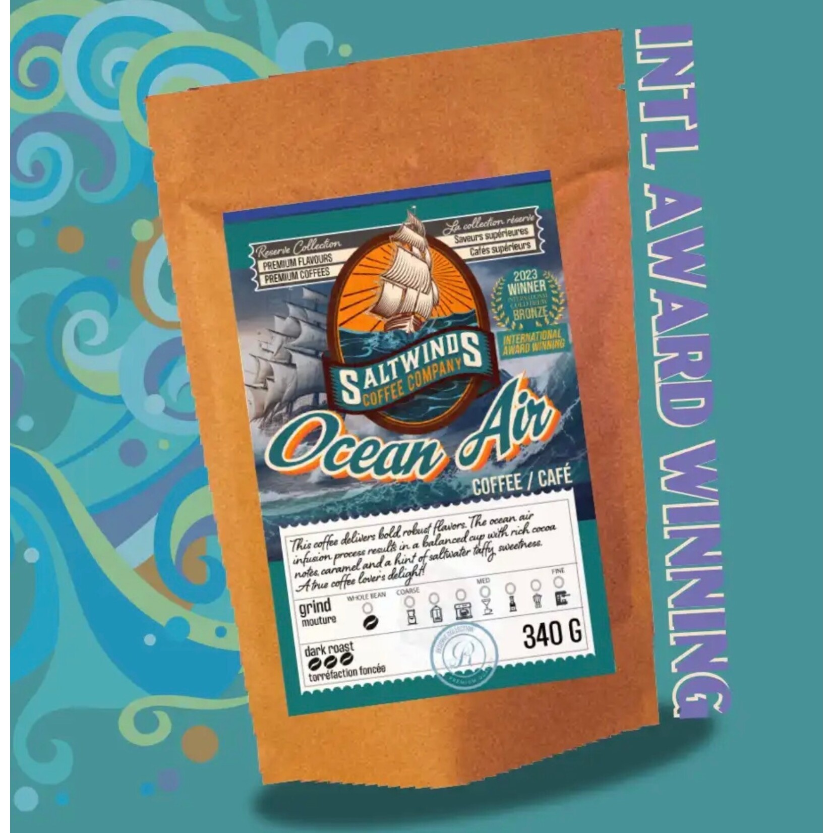 SALTWINDS Original Ocean Air Blend - Dark Roast Coffee