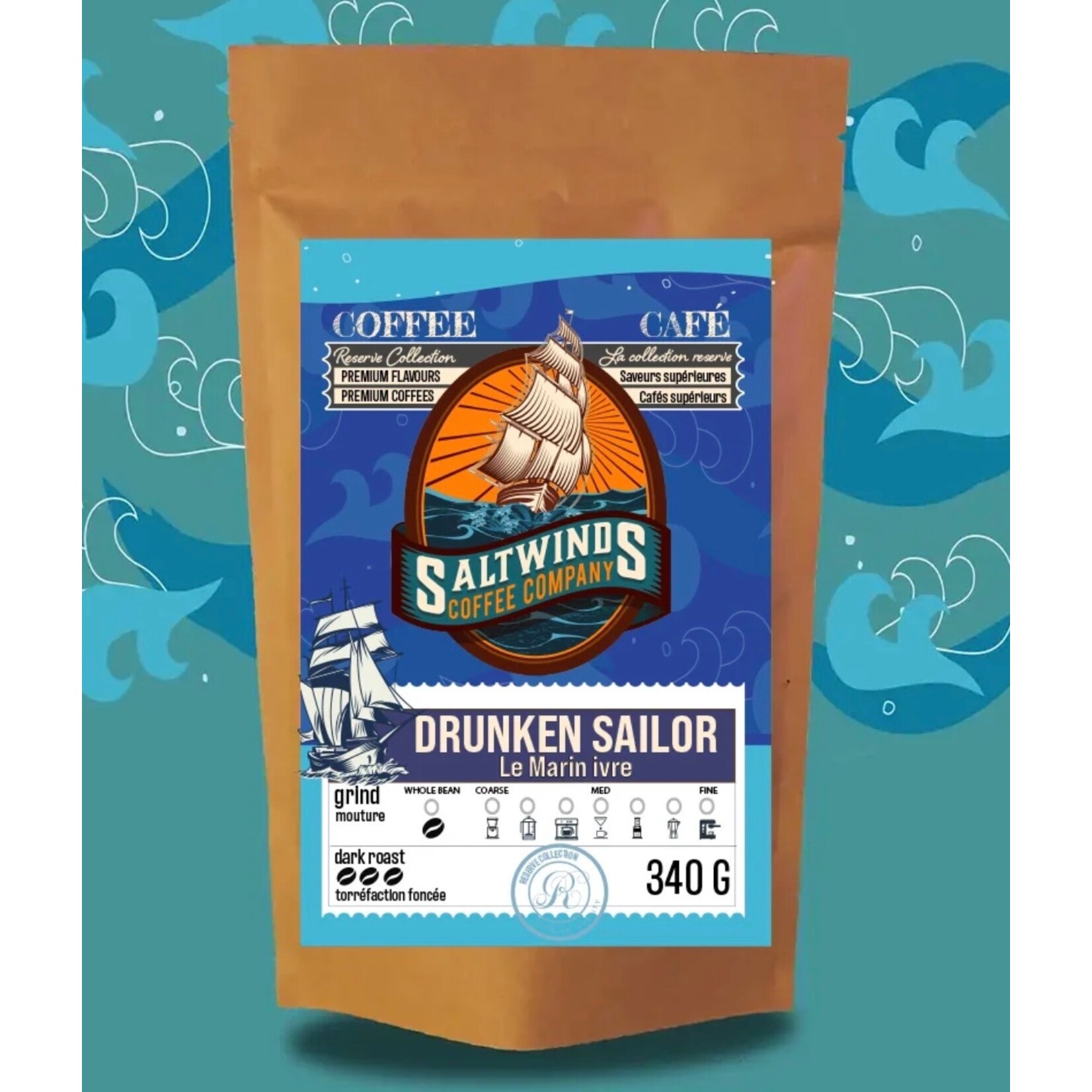 SALTWINDS Drunken Sailor Blend - Dark Roast Coffee