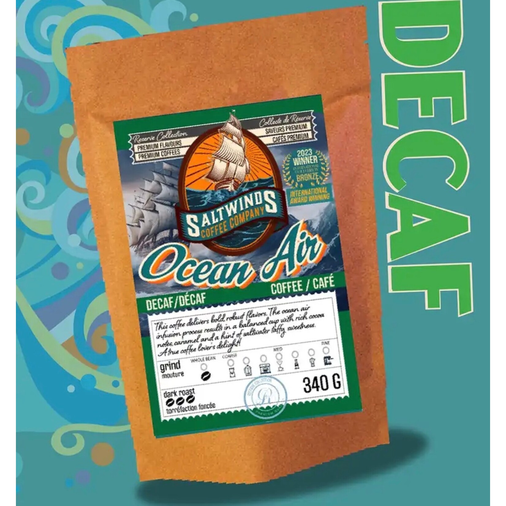 SALTWINDS Ocean Air Blend -  Decaf Roast Coffee