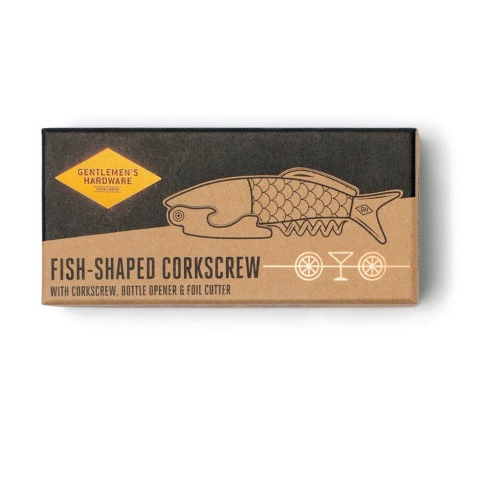 GENTLEMAN'S HARDWARE Fish Shaped Waiters Corkscrew