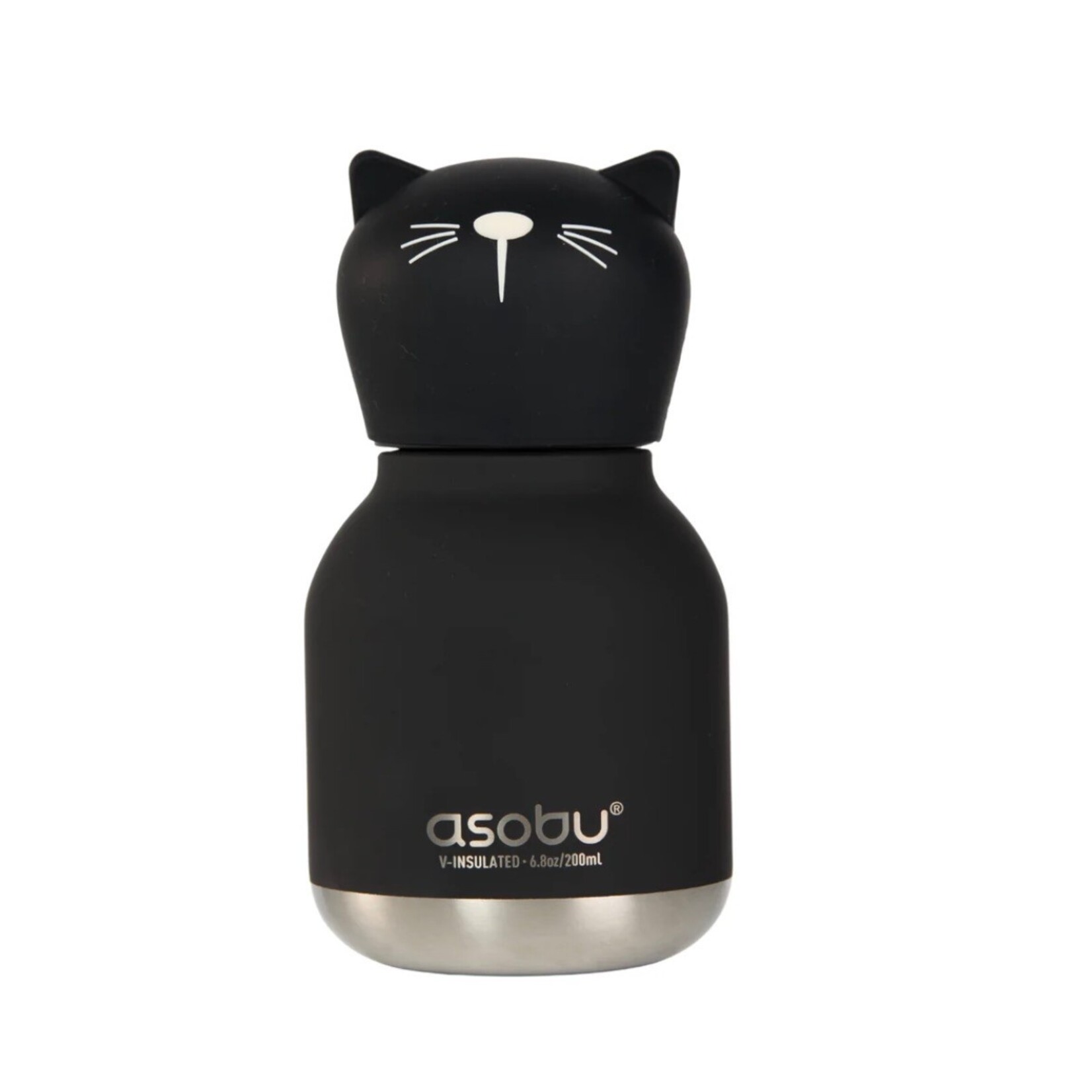 ASOBU ASOBU 6.7oz Animal Bottle - Black Cat