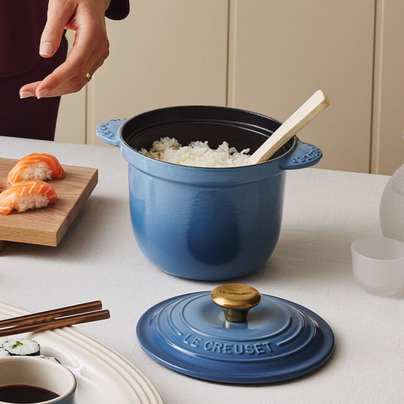 LE CREUSET LE CREUSET Rice Pot w/Inner Lid 2L - Agave