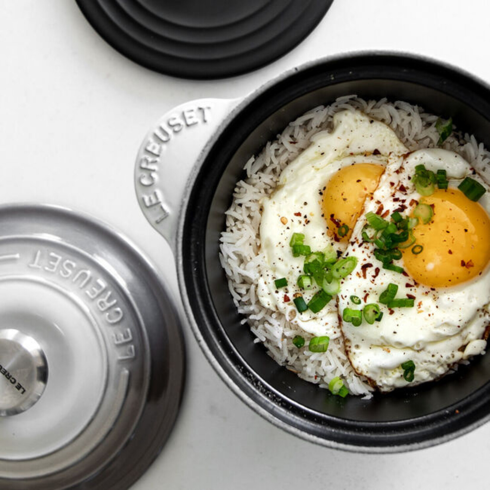 LE CREUSET LE CREUSET Rice Pot w/Inner Lid 2L - White