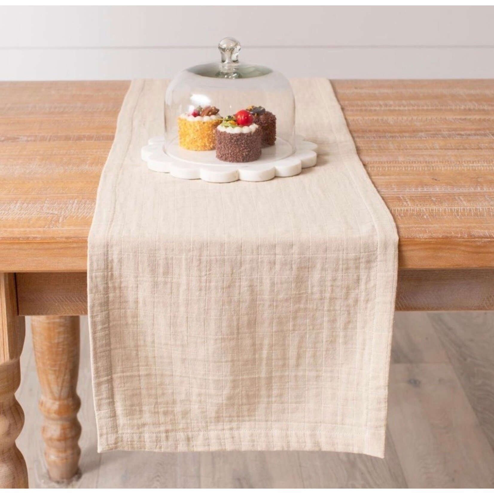 AUDREYS NOW Table Runner - Tan Double Weave
