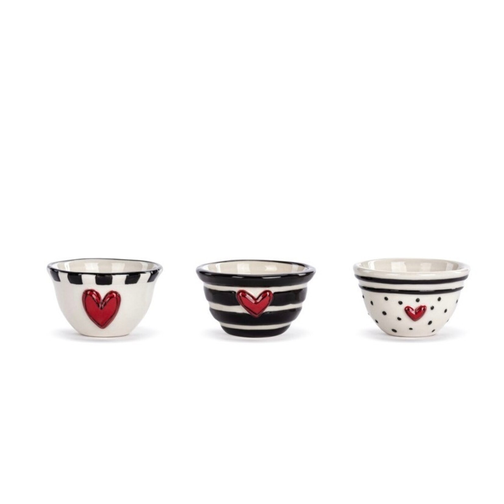DEMDACO DEMDACO Red Heart Mini Bowl Set 3/pc