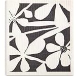 DEMDACO DEMDACO Dish Cloth - Floral XL Black & White