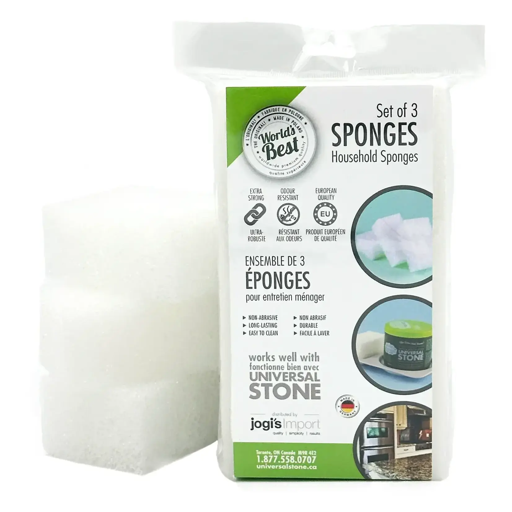 UNIVERSAL STONE Applicator White Sponges s/3