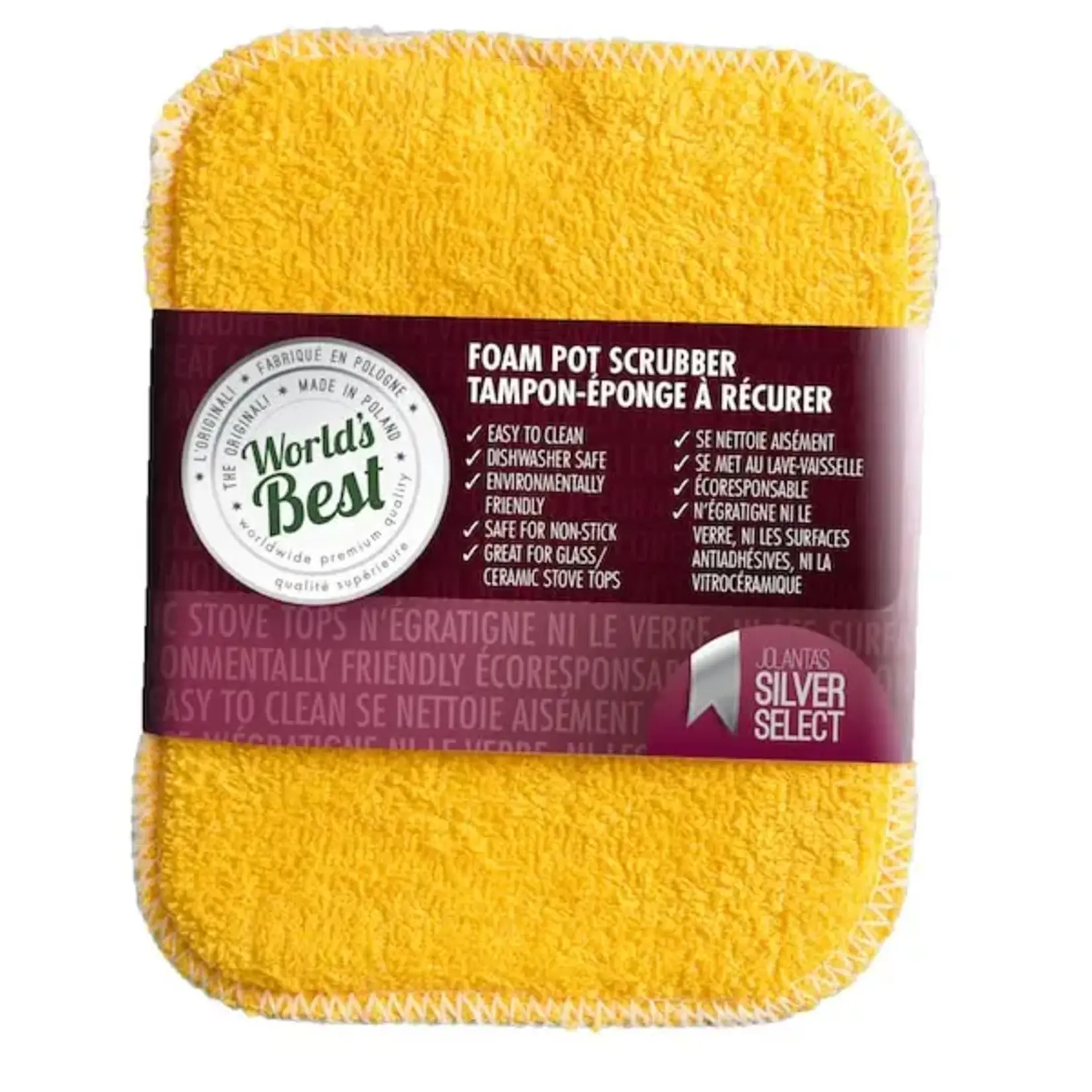 WORLD'S BEST Foam Pot Scrubbers s/2