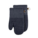 HARMAN HARMAN Heathered Textured Quilted & Silicone Oven Mitt Set - Denim