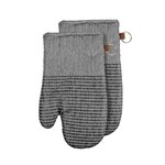 HARMAN HARMAN Heathered Textured Quilted & Silicone Oven Mitt Set - Charcoal