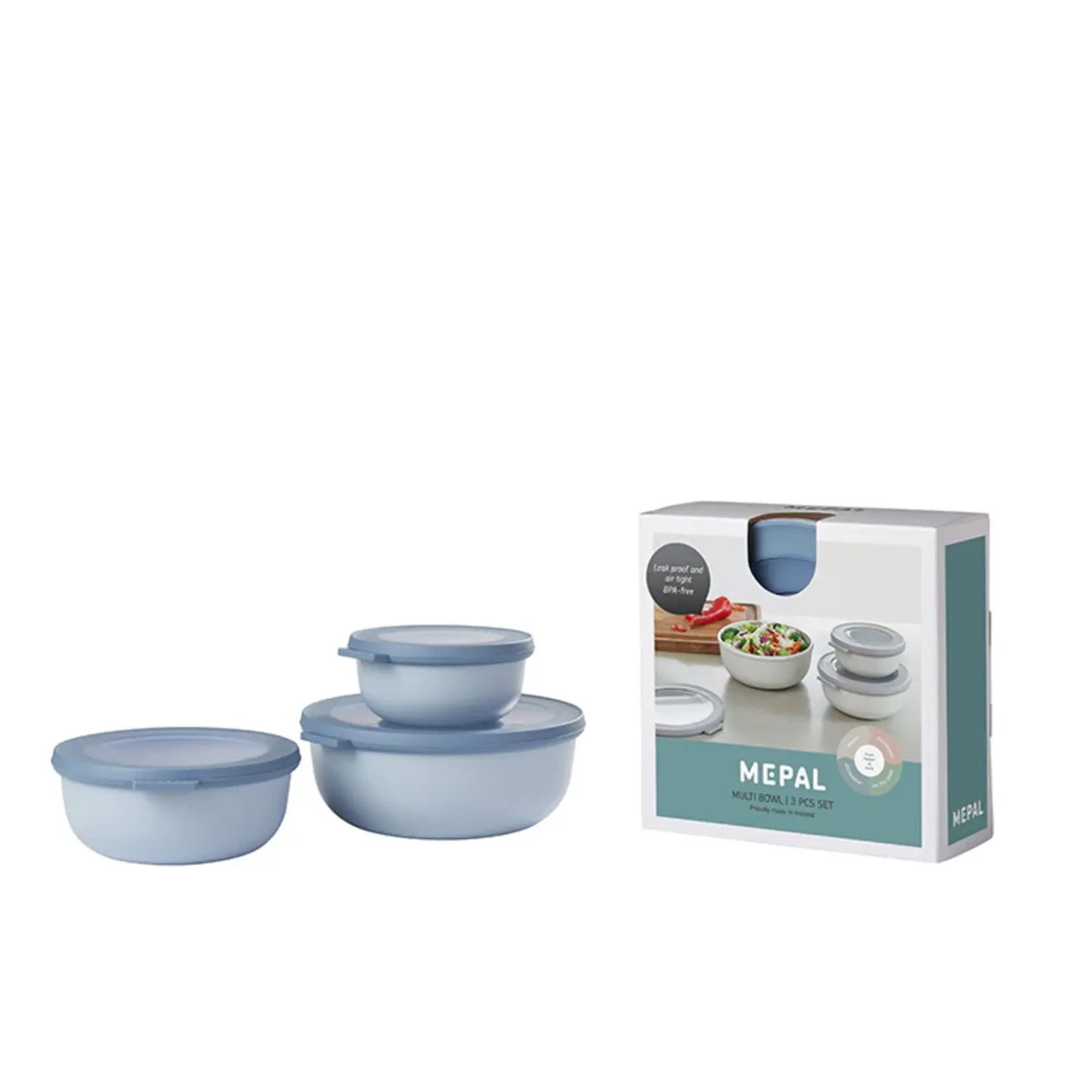 MEPAL MEPAL Cirqula S/3  Shallow Round Bowl - Nordic Blue