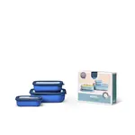 MEPAL MEPAL Cirqula S/3 Rectangular Shallow Bowl - Blue