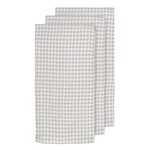 HARMAN HARMAN Heathered Textured Waffle Tea Towel s/3 - Taupe