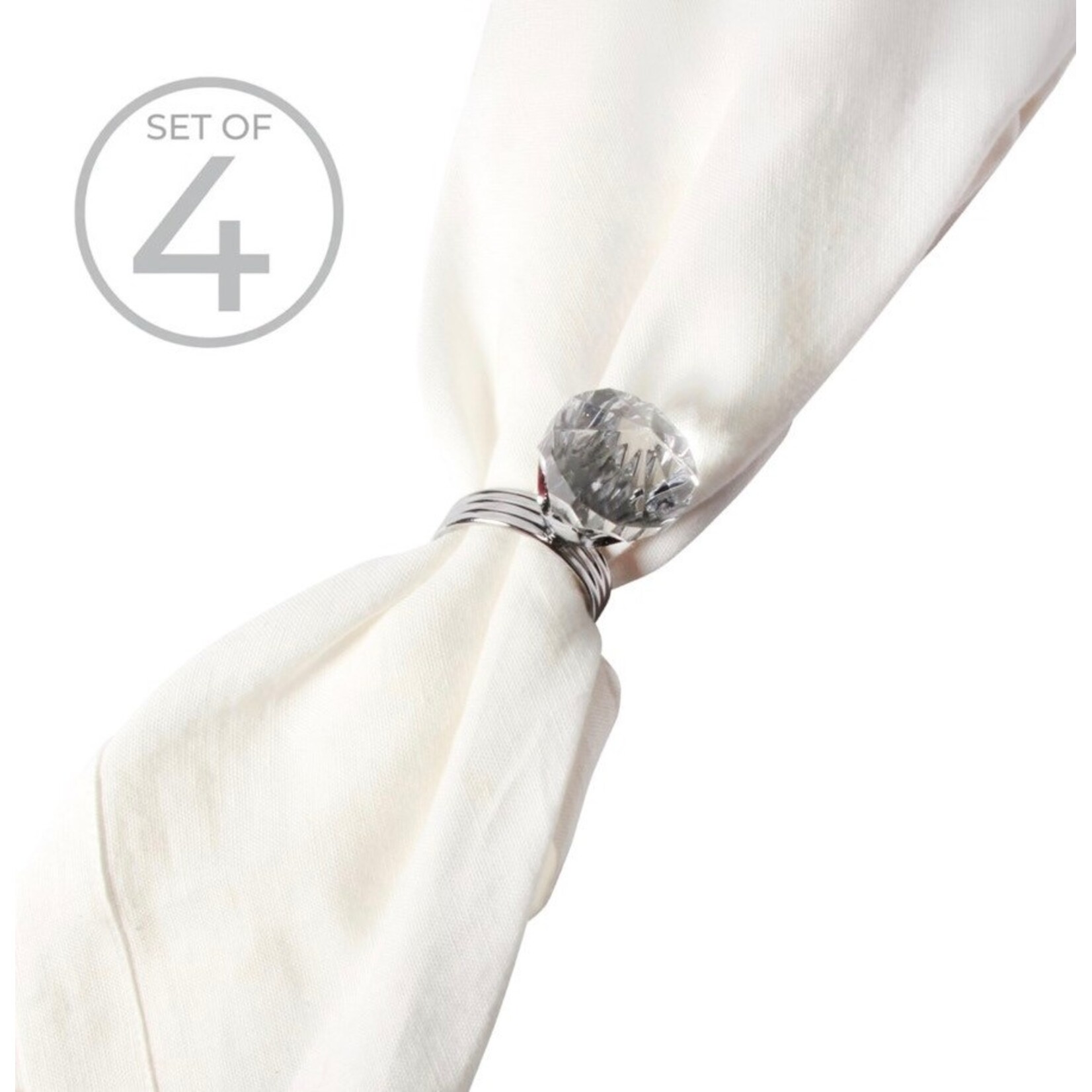 HARMAN HARMAN Napkin Ring s/4 - Clear