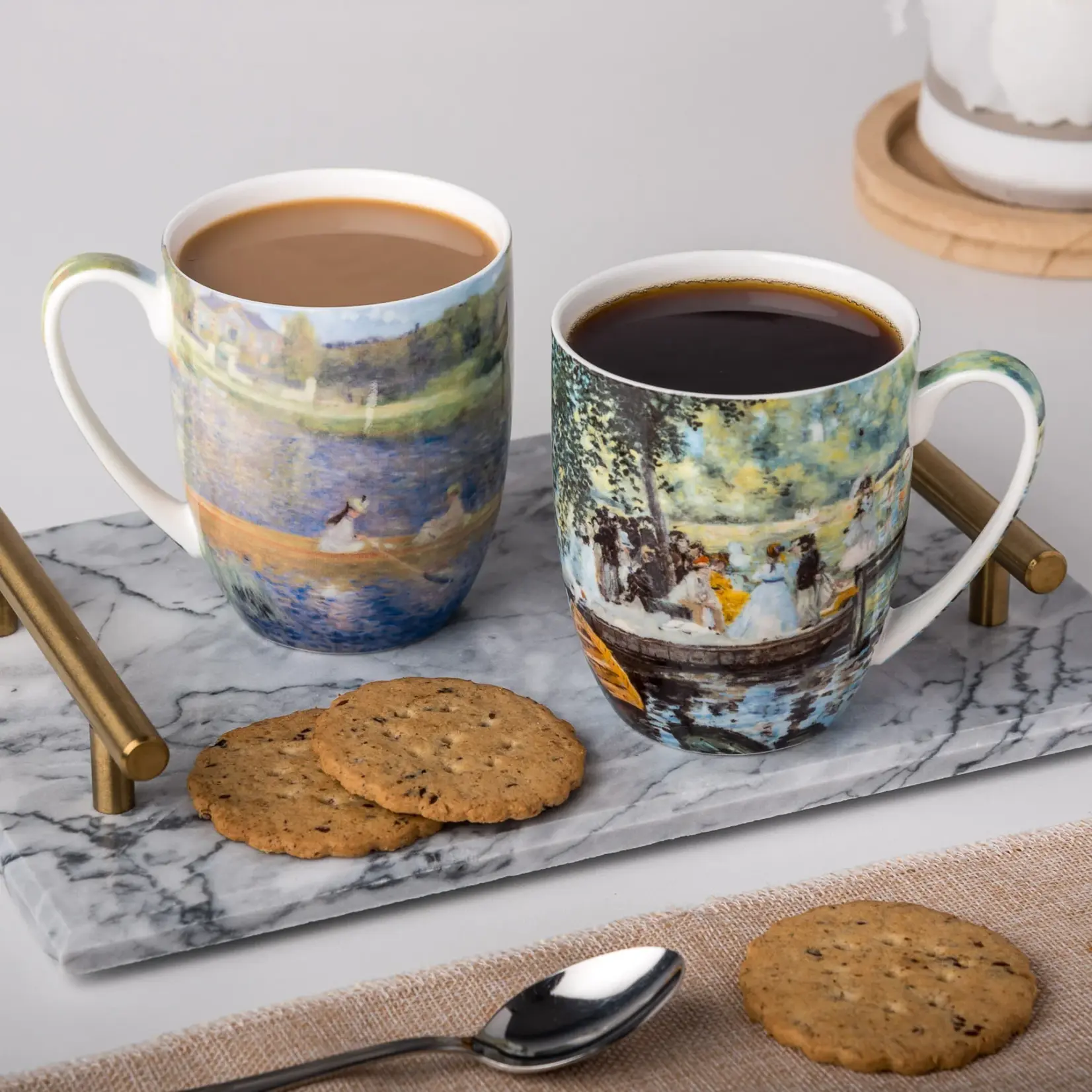 MCINTOSH MCINTOSH Renoir Boating Scenes Mugs S/2