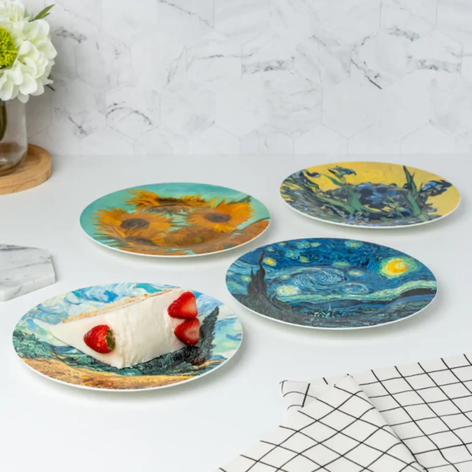 MCINTOSH MCINTOSH Van Gogh Dessert Plates S/4 - Asstd