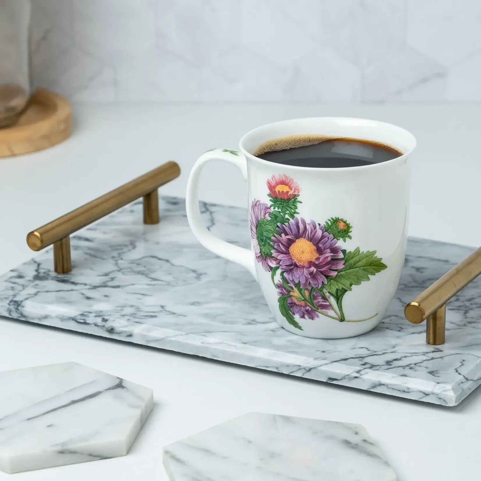 MCINTOSH MCINTOSH Botanical Flowers Java Mug - Michaelmas Daisy