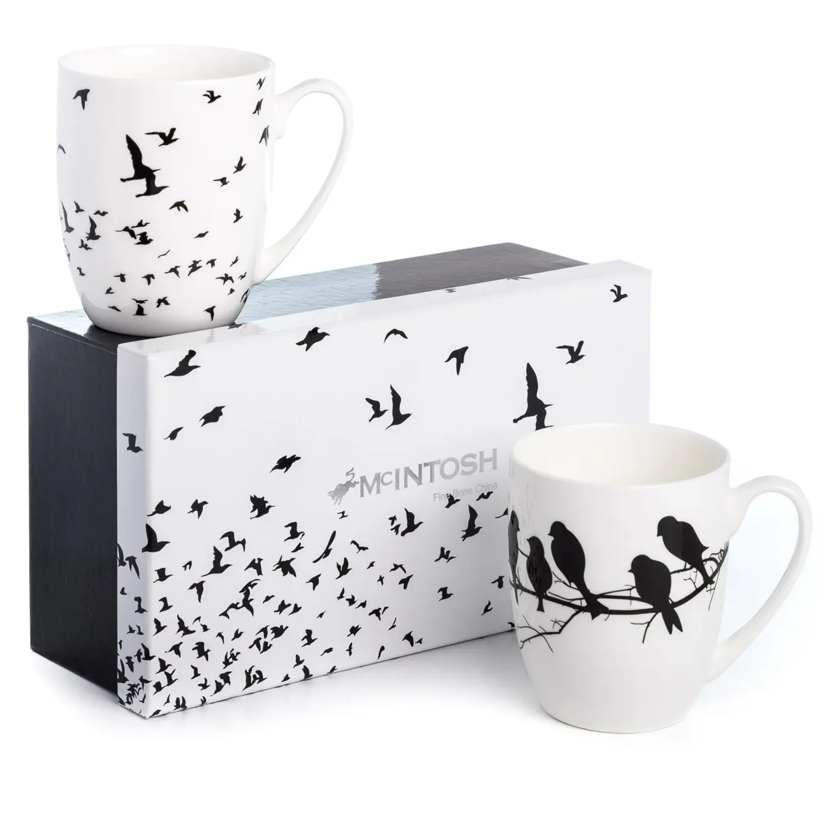 MCINTOSH MCINTOSH Bird Silhouette Mugs S/2
