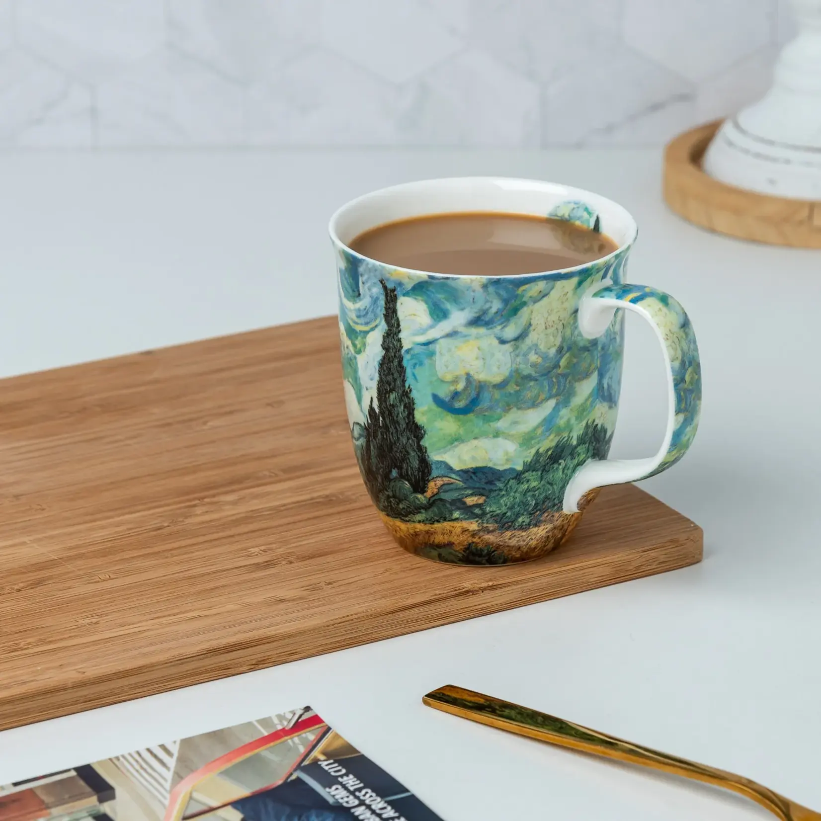 MCINTOSH MCINTOSH Van Gogh Java Mug - Wheatfield/Cypress