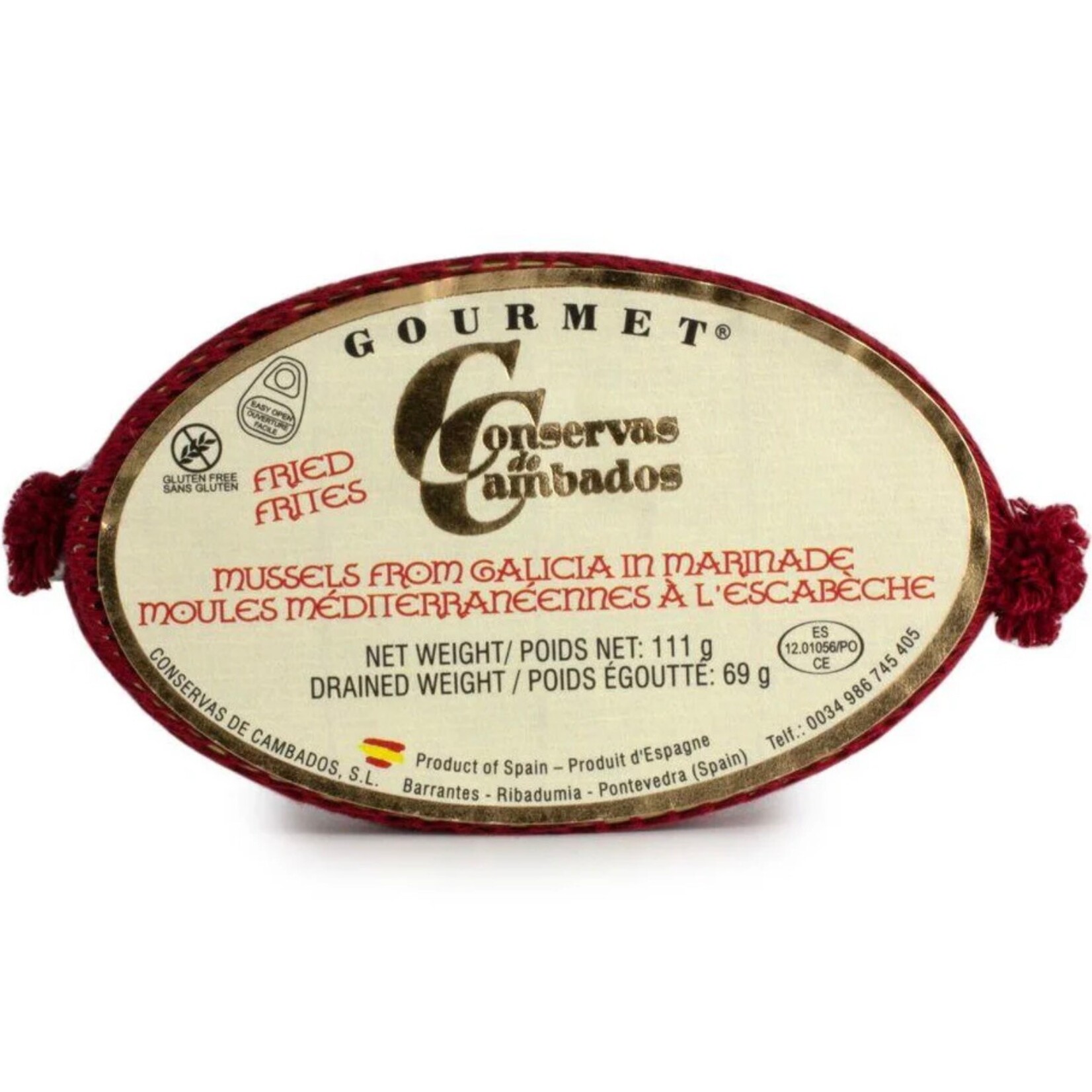 CONSERVAS DE CAMBADOS Mussels from Galicia in Marinade 111g