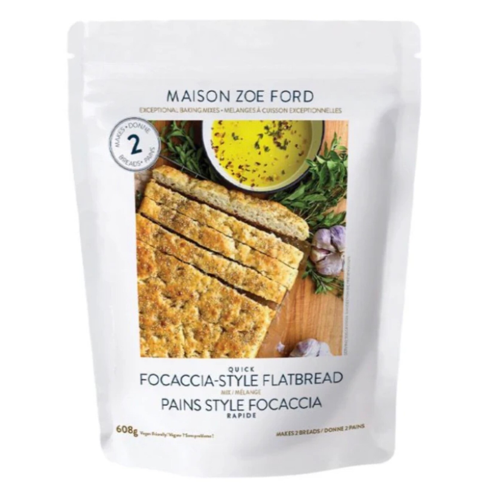 MAISON ZOE FORD Quick Foccocia Style Flatbread Mix 608g