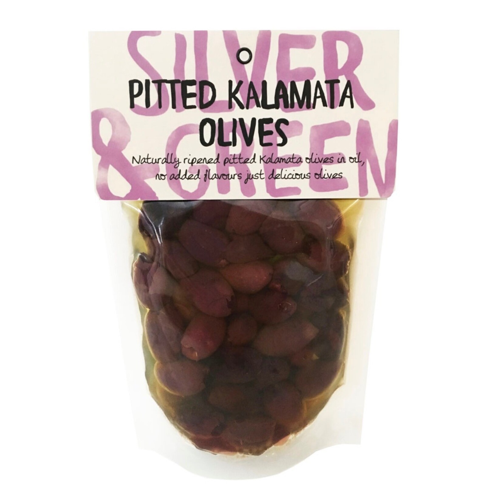 SILVER & GREEN Kalamata Olives Pitted 220g