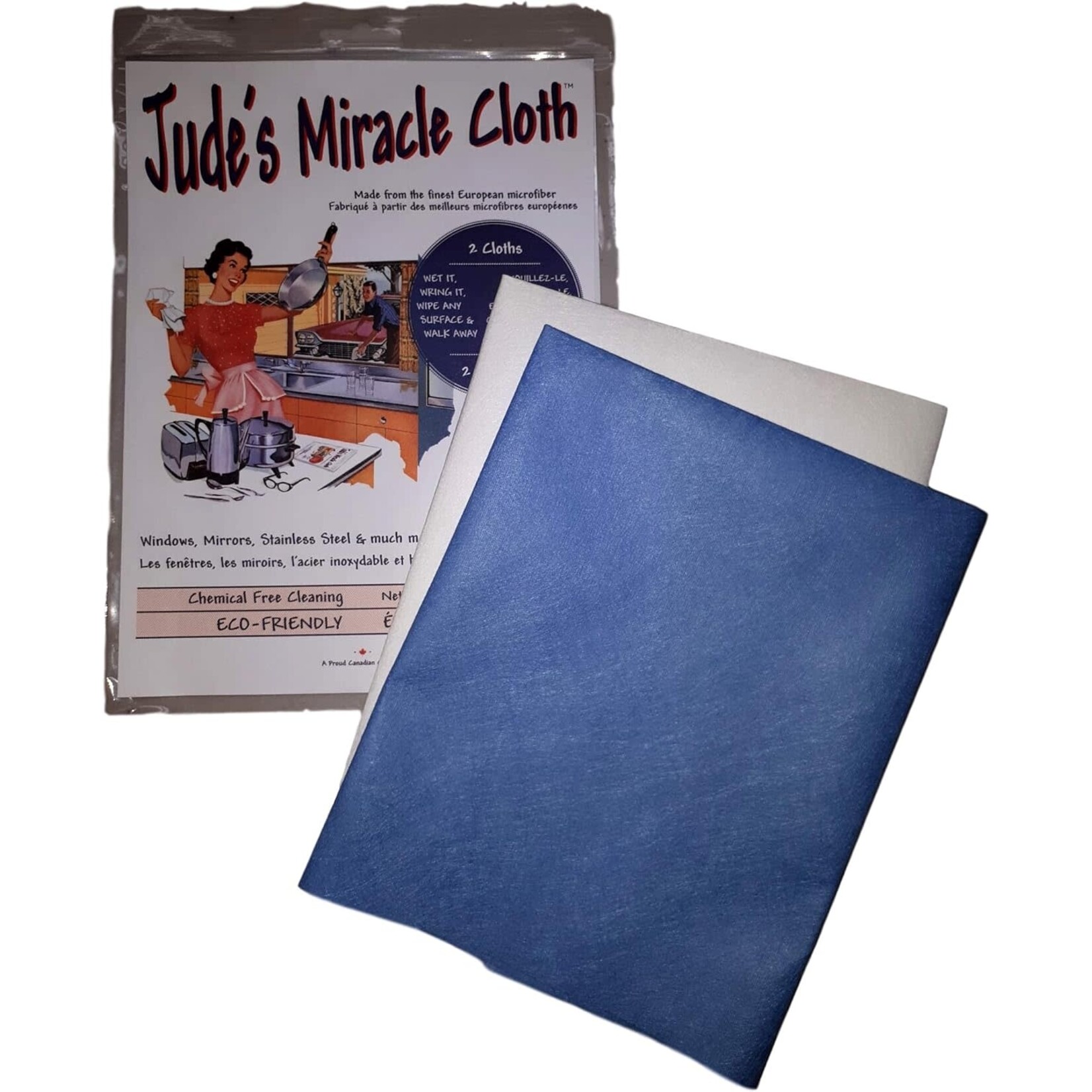 JUDE'S JUDE'S Miracle Cloth 2pk - White/Blue
