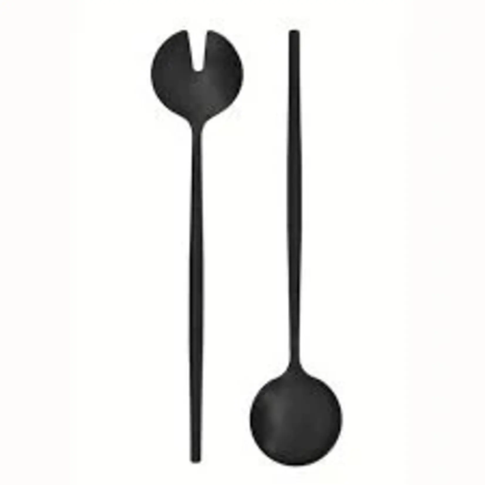 NATURAL LIVING NATURAL LIVING Salad Servers 26cm - Black Stainless Steel