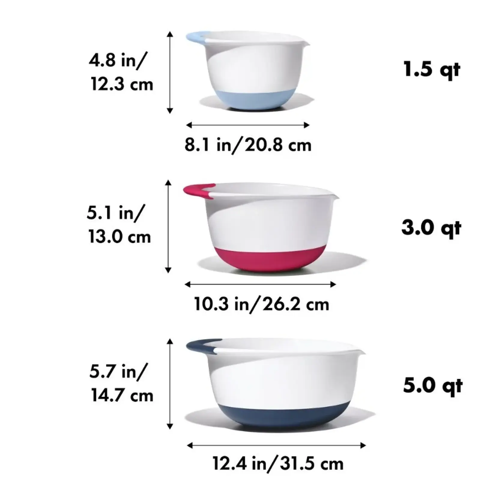 OXO OXO 3Pc Mixing Bowl Set