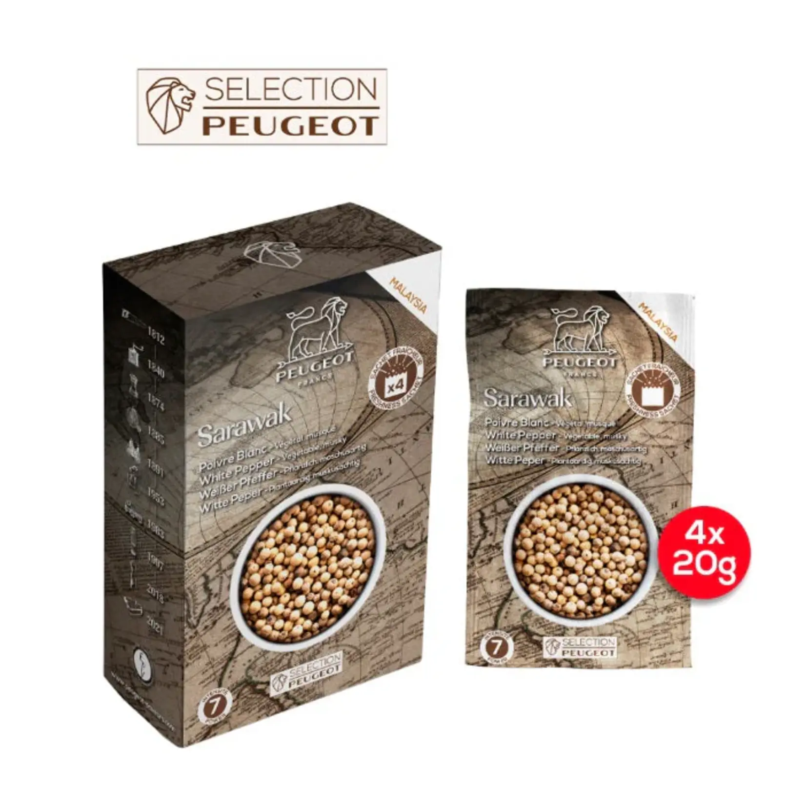 PEUGEOT PEUGEOT Malaysia White Pepper (80g) - Sarawak