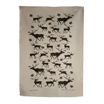 RAIN GOOSE RAIN GOOSE Caribou Tea Towel - Black