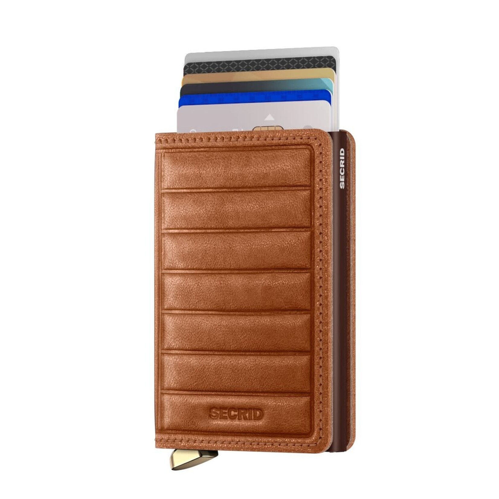 SECRID SECRID Premium Slimwallet Emboss Lines - Cognac