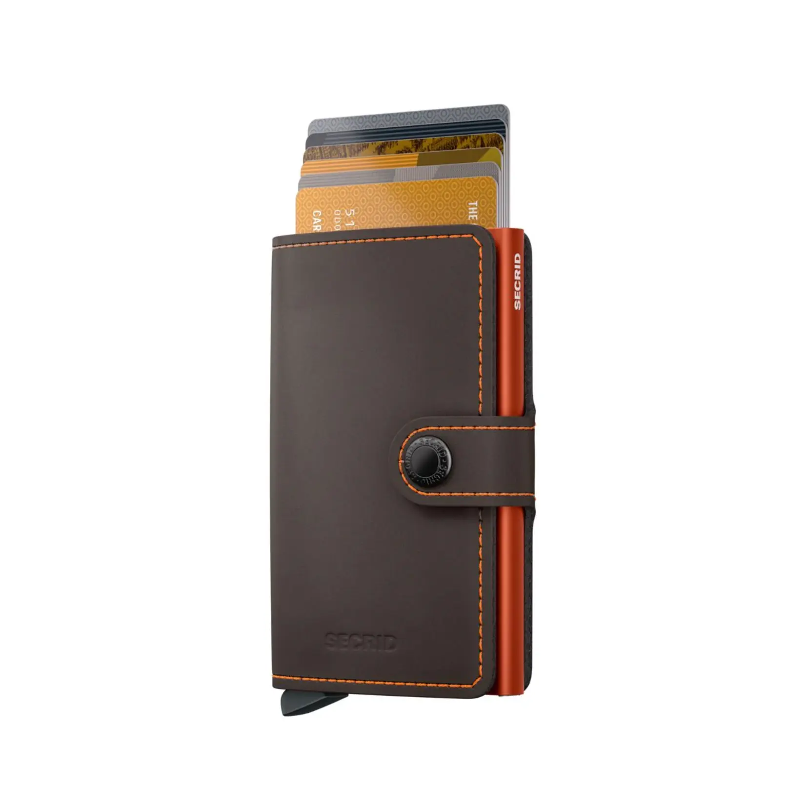 SECRID SECRID Miniwallet Matte - Truffle & Orange