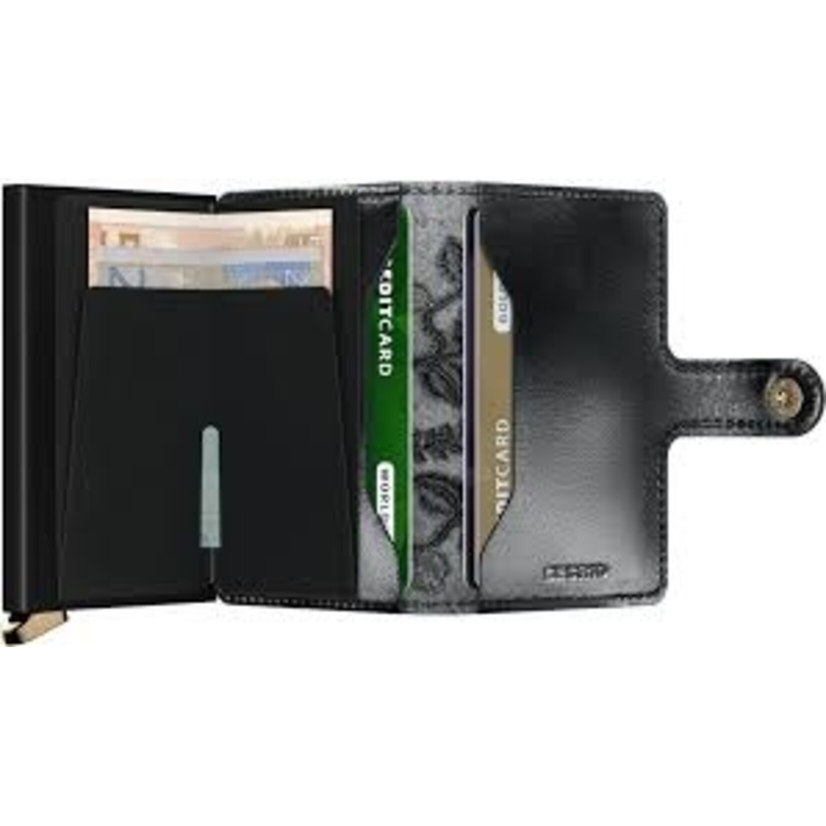 SECRID SECRID Miniwallet Stitch Floral - Black