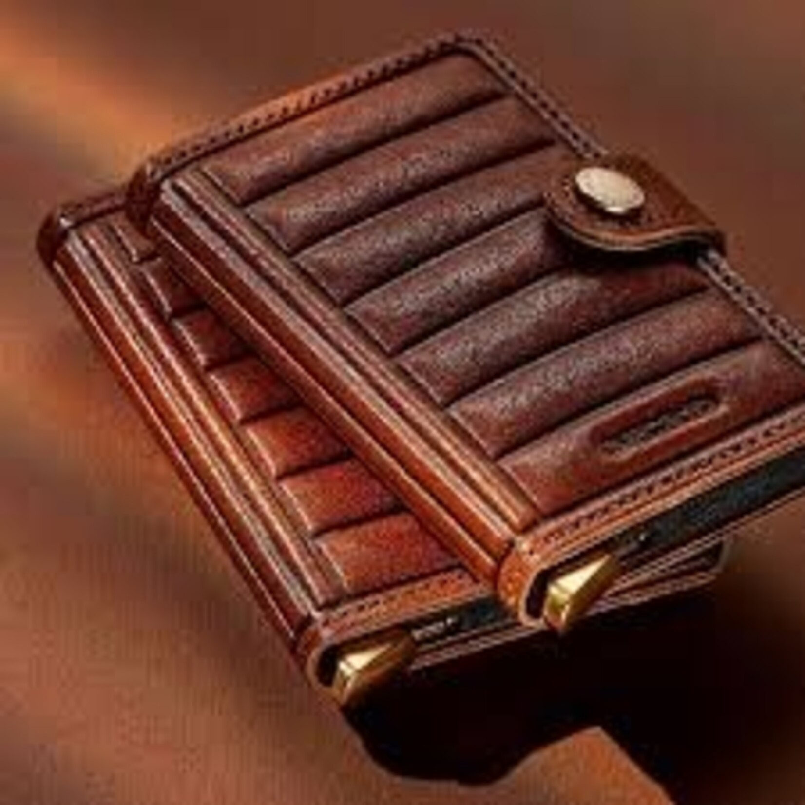 SECRID SECRID Premium Miniwallet Emboss Lines - Cognac