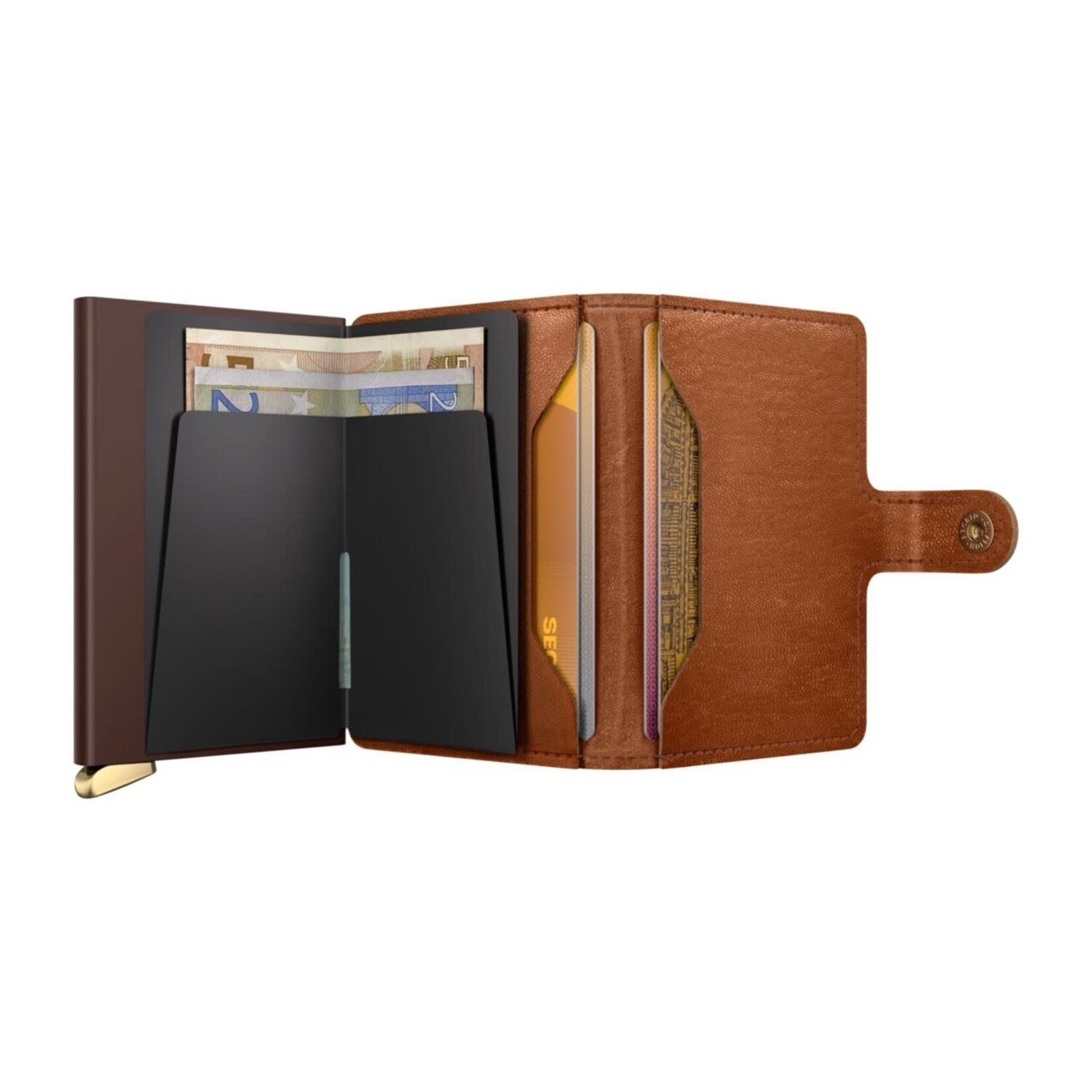 SECRID SECRID Premium Miniwallet Emboss Lines - Cognac
