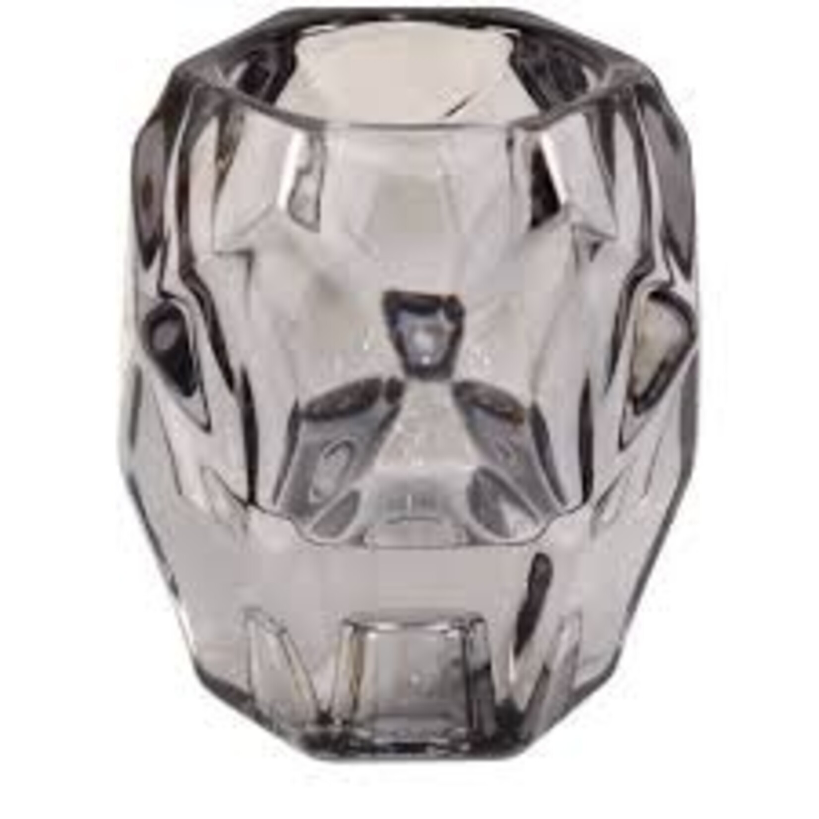 TWILIGHT TWILIGHT Kye Glass Large Candle Holder - Black