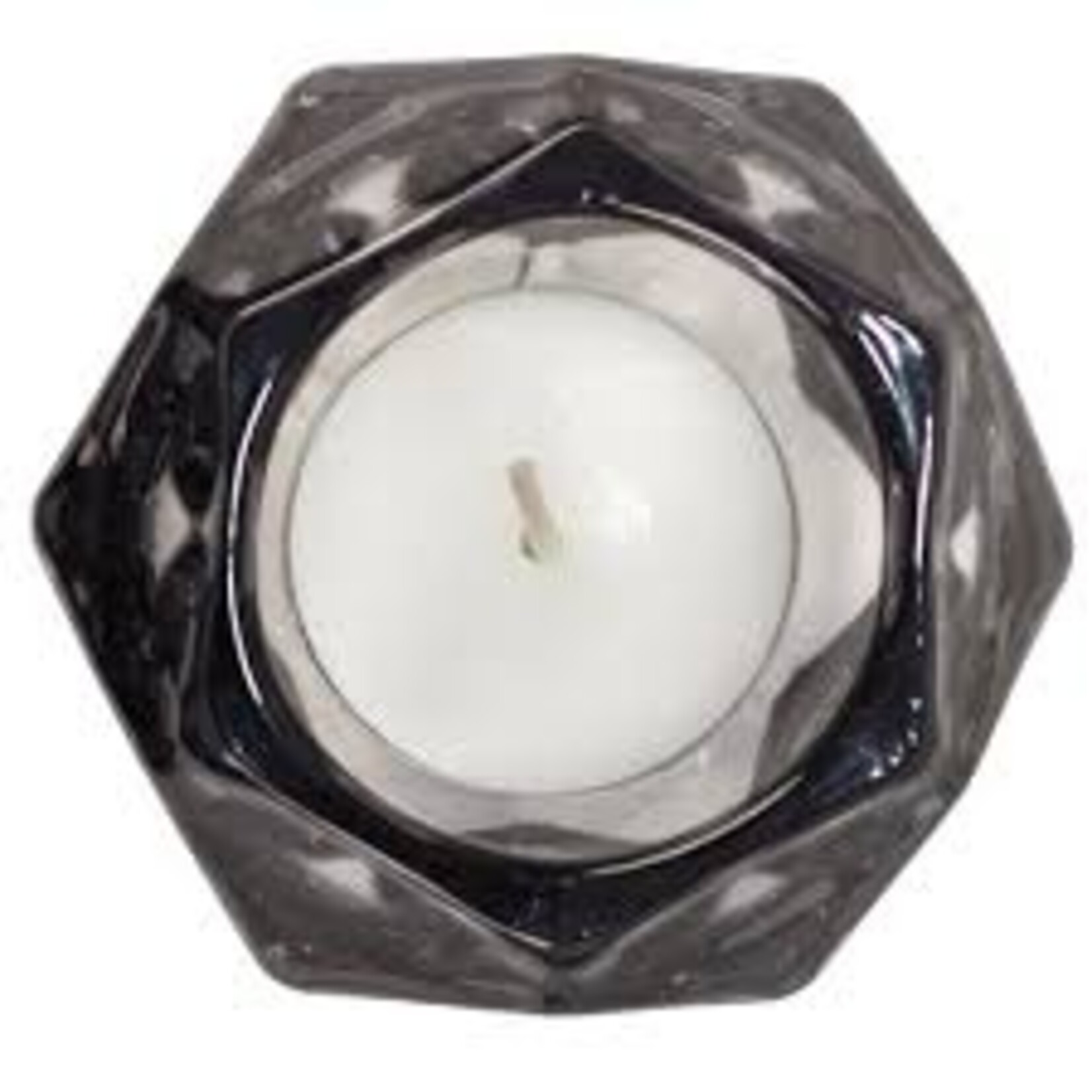TWILIGHT TWILIGHT Kye Glass Large Candle Holder - Black