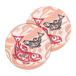 NATIVE NORTHWEST NATIVE NORTHWEST Ceramic Coasters s/2 - Salmon