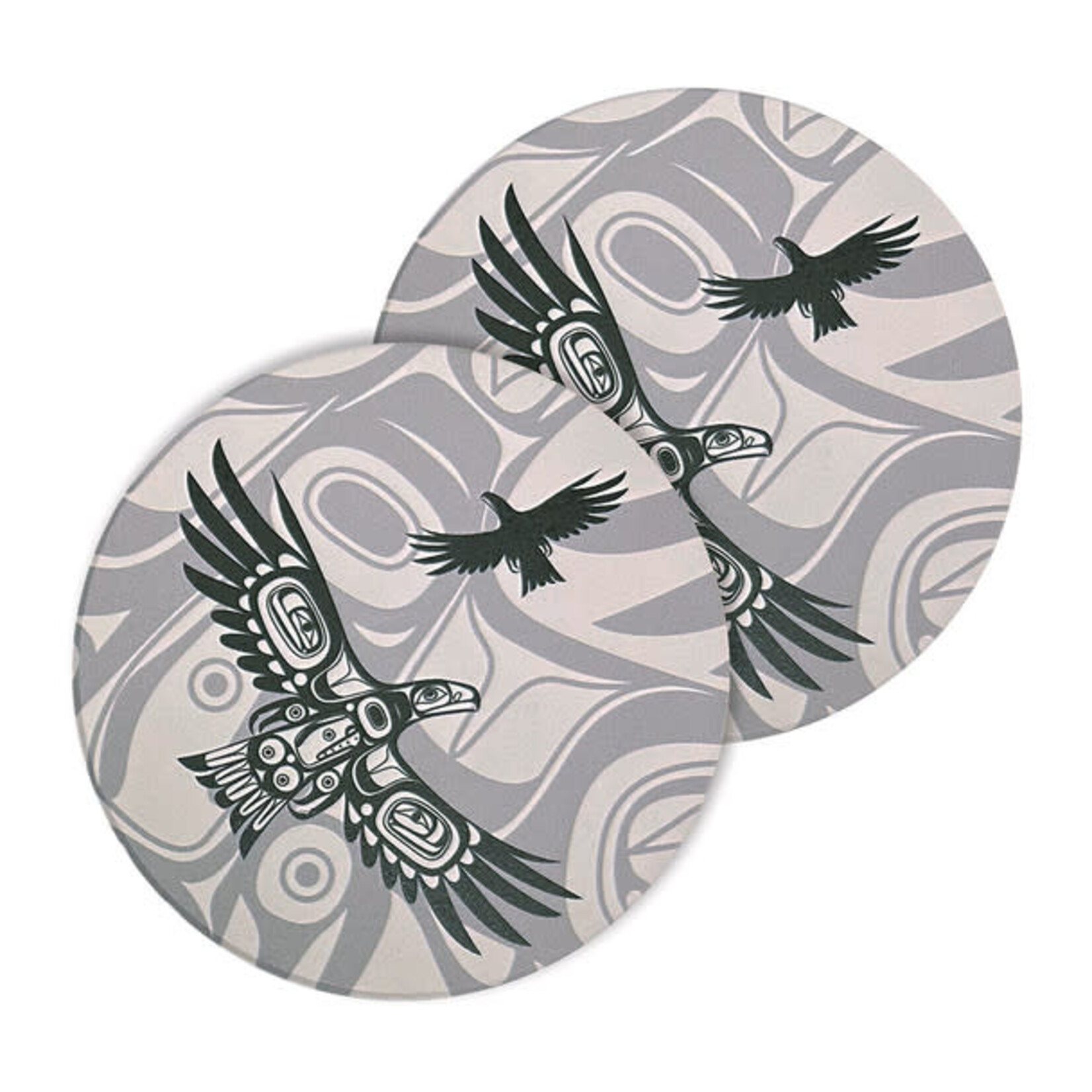 NATIVE NORTHWEST Ceramic Coasters s/2 - Soaring Eagle