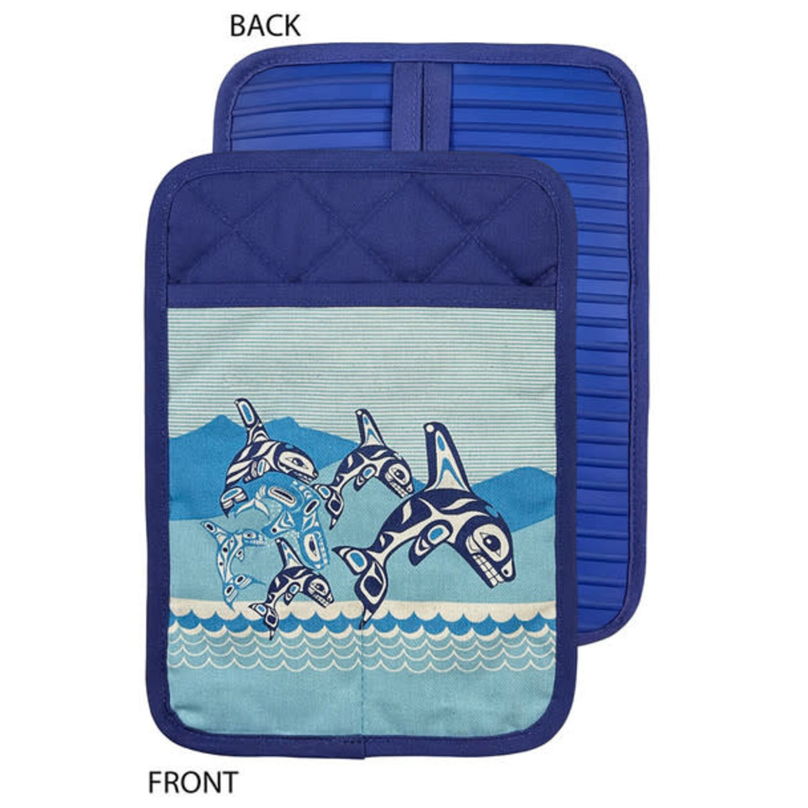 NATIVE NORTHWEST NATIVE NORTHWEST Silicone Potholder - Orca Family