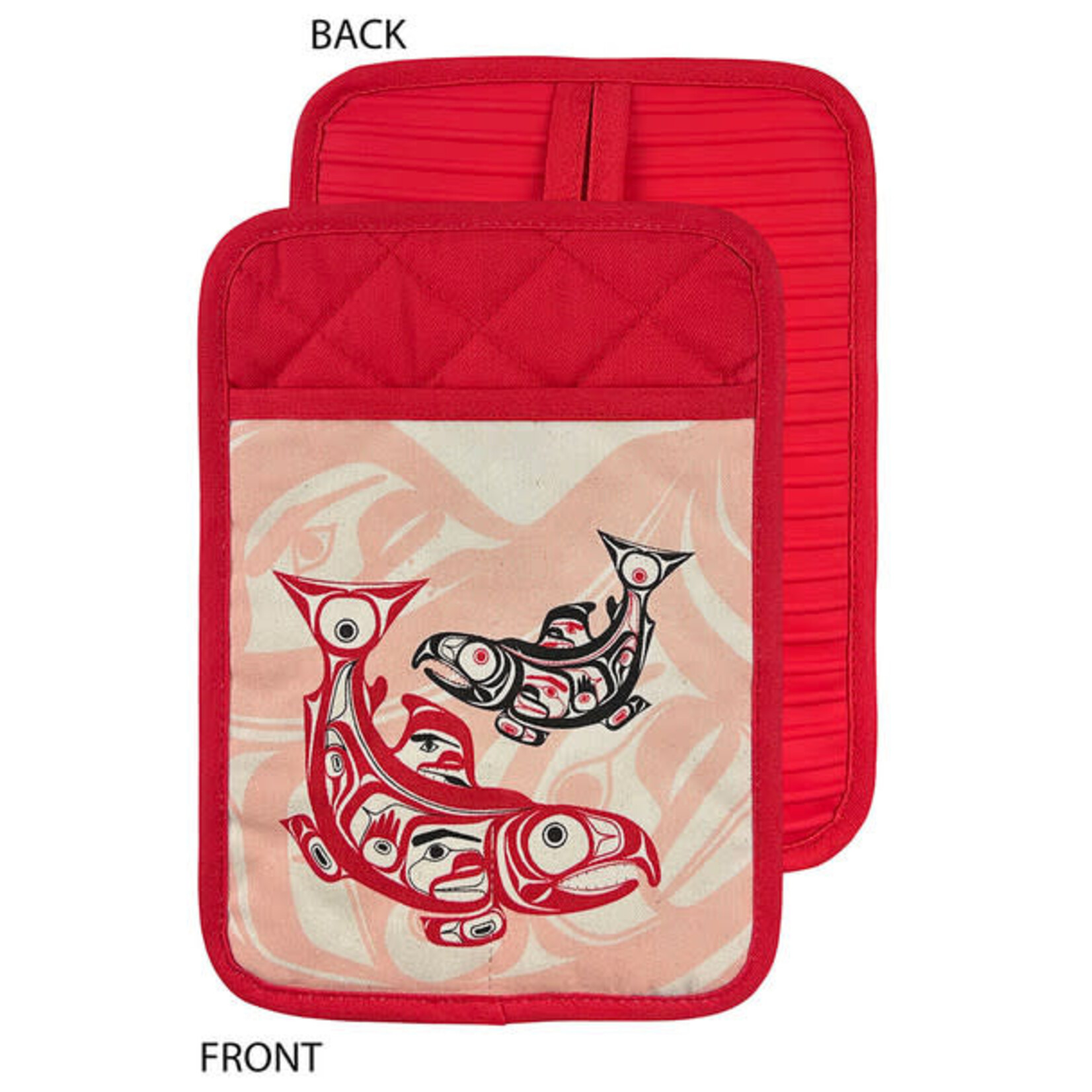 NATIVE NORTHWEST Silicone Potholder - Salmon