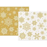 ABBOTT Lunch Napkin - Gold Snowflakes