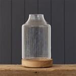 AUDREYS NOW Glass Terrarium w/ Wood base Large