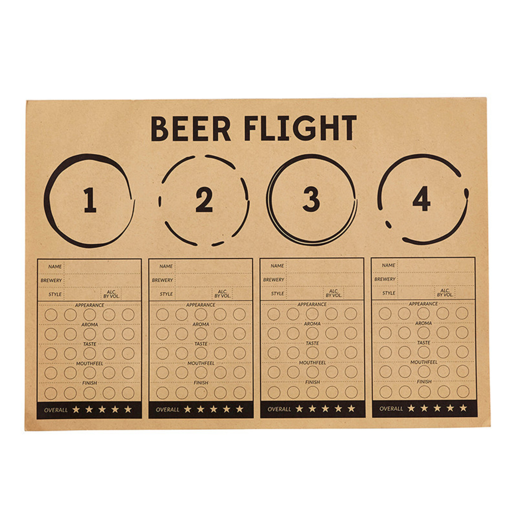 CREATIVE BRANDS CREATIVE BRANDS Beer Flight Placemats