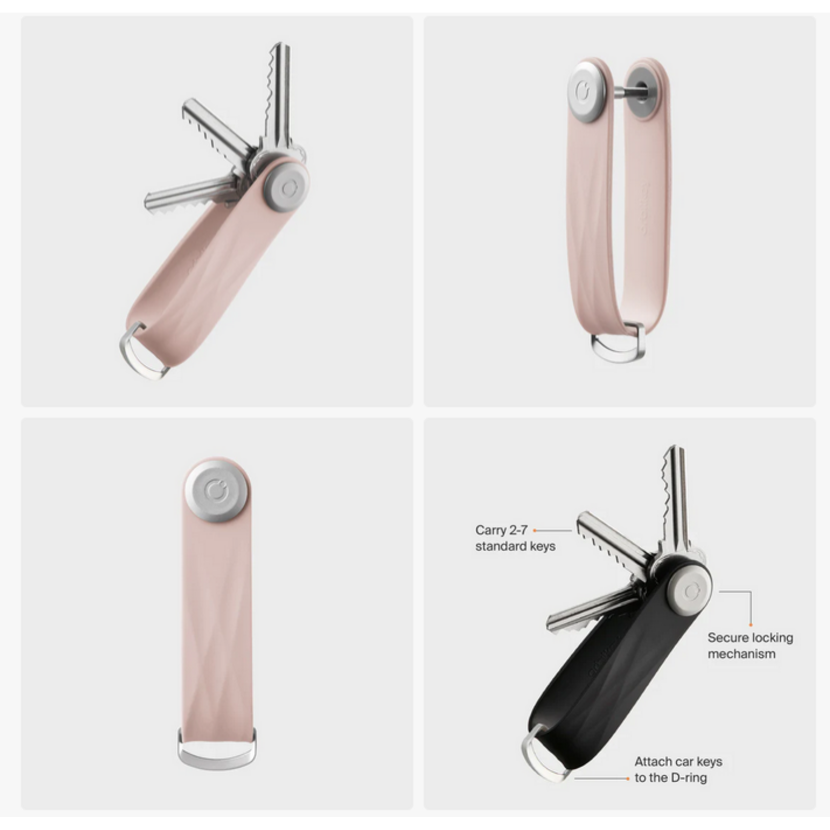 ORBITKEY ORBITKEY Key Organiser Active - Dusty Pink