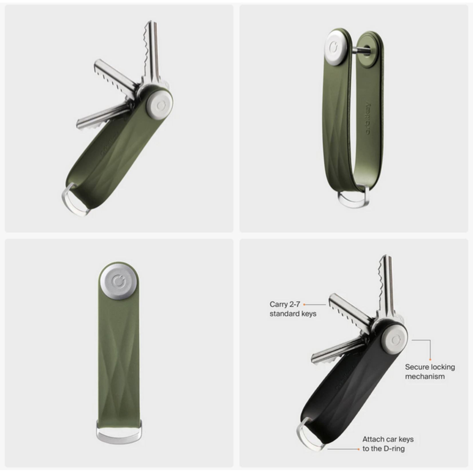 ORBITKEY ORBITKEY Key Organiser Active - Hunter Green