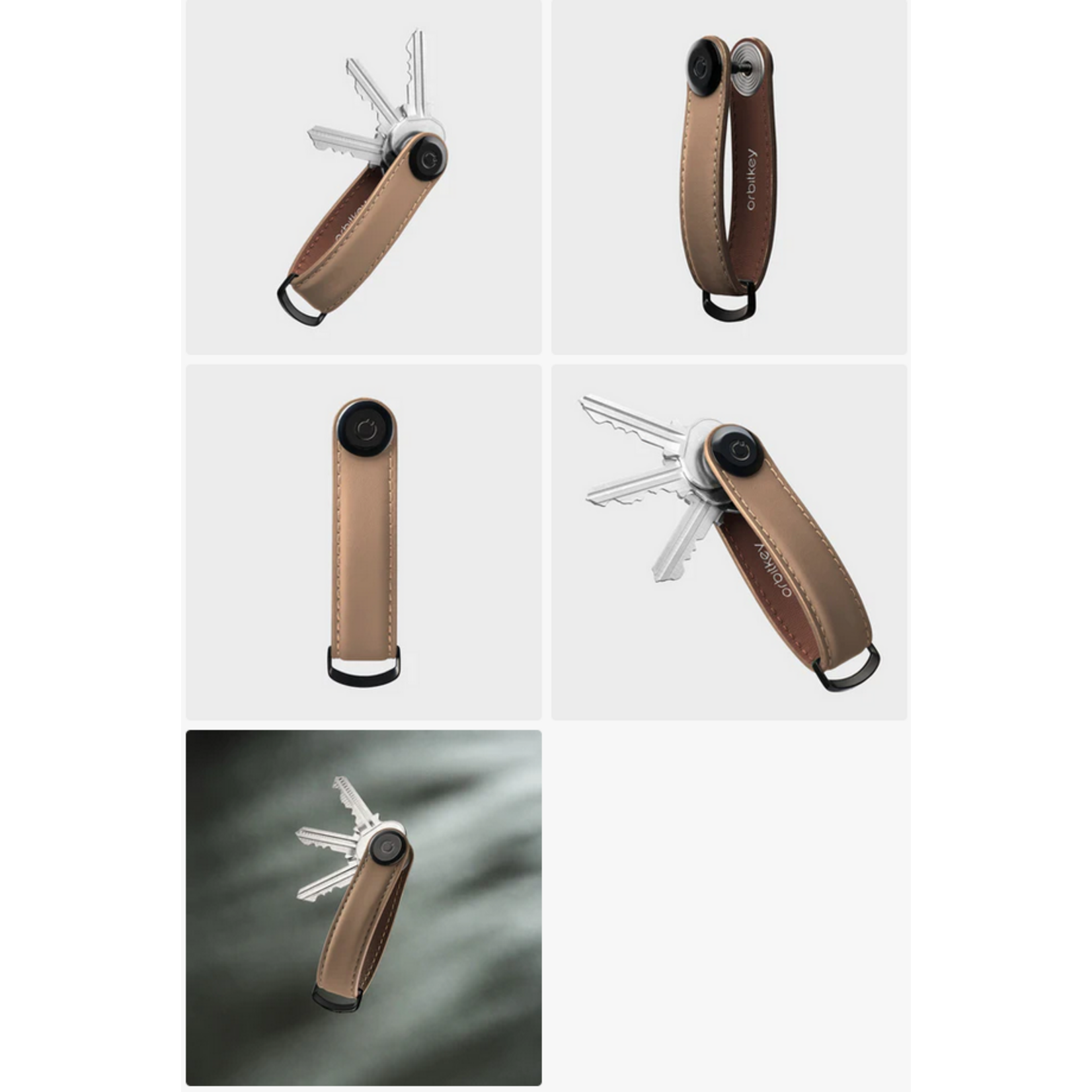 ORBITKEY ORBITKEY Key Organiser Matte Leather - Mocha